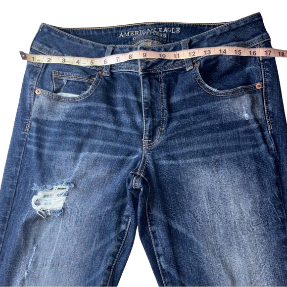 American Eagle Bootcut Jeans Women’s Distressed Medium Wash Denim - Picture 6 of 15